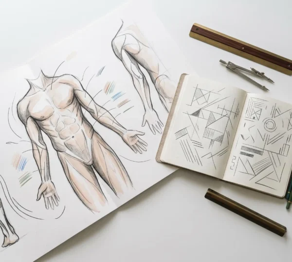 Vue artistique d'une planification méthodique de tatouage bodysuit complet